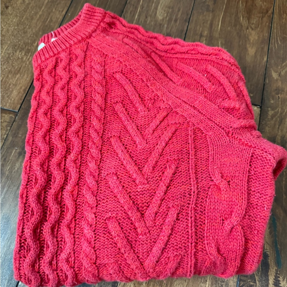 Red Cable Knit Gap Sweater